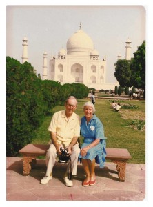 Mom and Dad at Taj Mahal