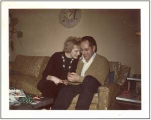 Rose and Ed celebrating Christmas Eve December 24th 1967