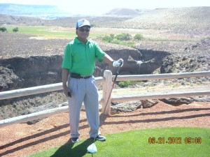 Ed golfing in St. George, 2012 